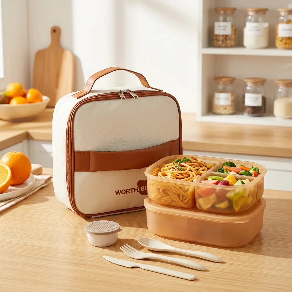 Food Storage With Dividers - 분리 가능한 플라스틱 도시락통, 전자레인지 사용