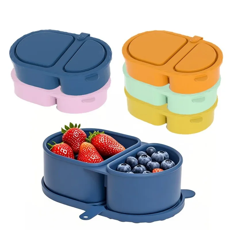 Food Storage Oven Safe - 뚜껑이 있는 실리콘 간식 용기, 재사용