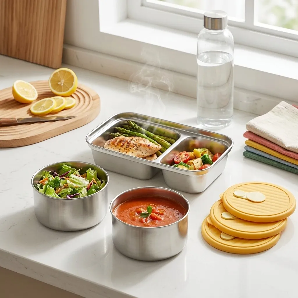 Food Storage Oven Safe - 전자레인지 사용 가능, 304 스테인리스 스틸