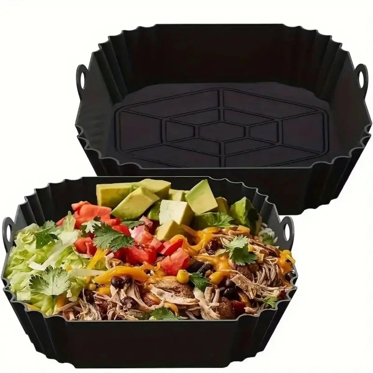 재사용 가능한 에어 프라이어 실리콘 냄비 비 스틱 베이 - Food Storage With Dividers 리뷰 및 가격