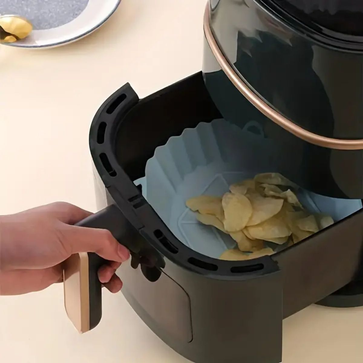 재사용 가능한 에어 프라이어 실리콘 냄비 비 스틱 베이 - Food Storage With Dividers 리뷰 및 가격
