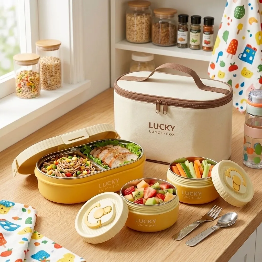 304 스테인리스 스틸 소재의 도시락 세트, 어린이 및 - Food Storage With Dividers 리뷰 및 가격
