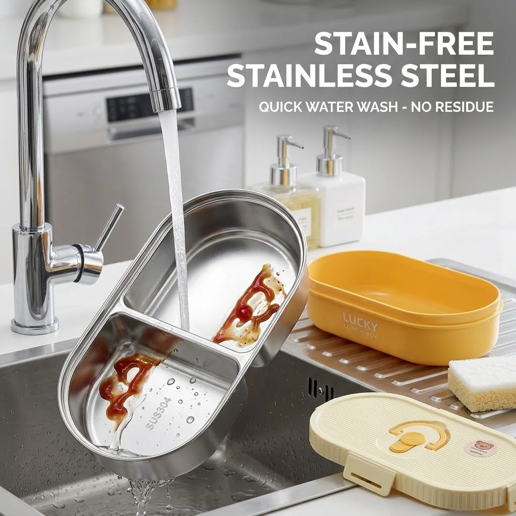 304 스테인리스 스틸 소재의 도시락 세트, 어린이 및 - Food Storage With Dividers 리뷰 및 가격