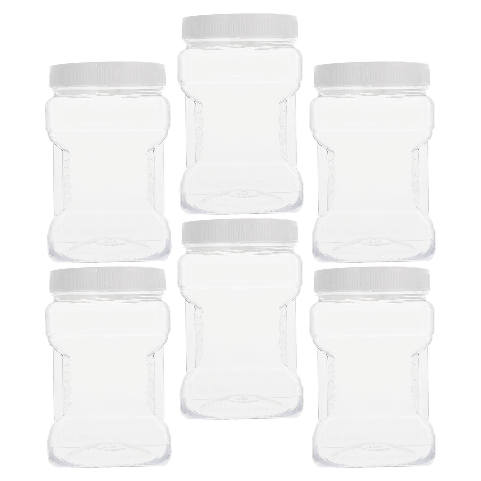 6개 세트 투명 보관 용기, 투명 사각 플라스틱 용기, - Food Storage Containers 리뷰 및 가격