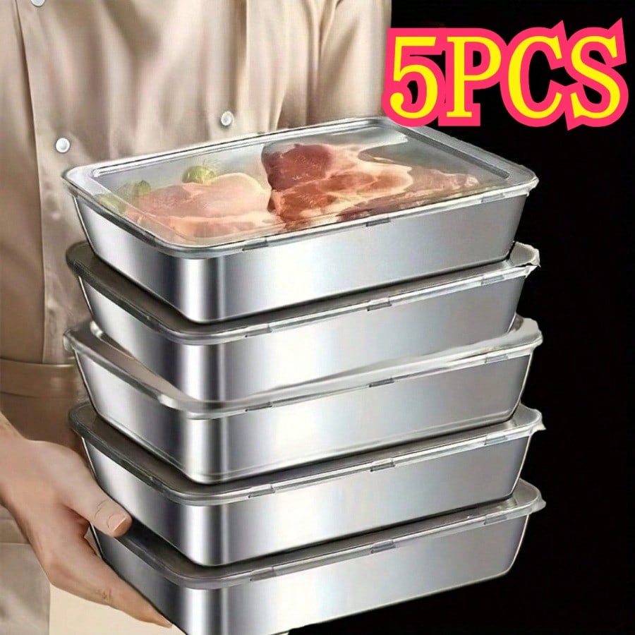 5개입 프리미엄 누수 방지 스테인리스 스틸 식품 보관  - Food Storage Oven Safe 리뷰 및 가격