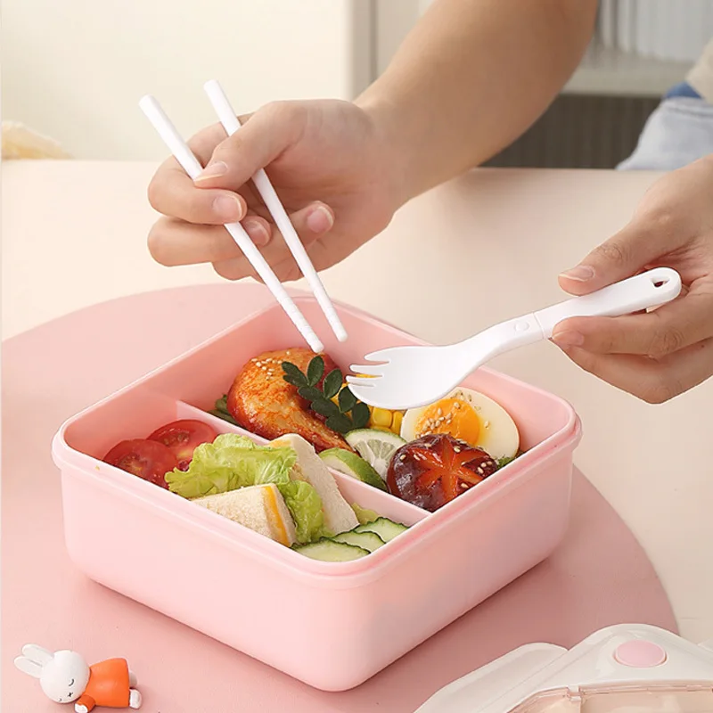 귀여운 미피 디자인의 단층 플라스틱 도시락통, 휴대용  - Food Storage Meals 리뷰 및 가격