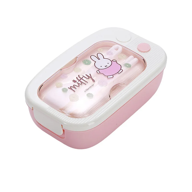 귀여운 미피 디자인의 단층 플라스틱 도시락통, 휴대용  - Food Storage Meals 리뷰 및 가격